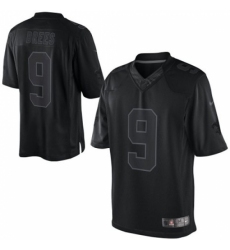 Men's Nike New Orleans Saints #9 Drew Brees Black Drenched Limited NFL Jersey