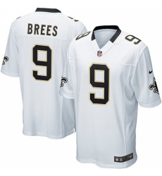 Men's Nike New Orleans Saints #9 Drew Brees Game White NFL Jersey