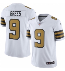 Men's Nike New Orleans Saints #9 Drew Brees Limited White Rush Vapor Untouchable NFL Jersey