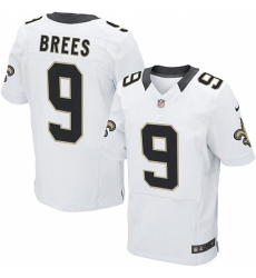 Men's Nike New Orleans Saints #9 Drew Brees White Vapor Untouchable Elite Player NFL Jersey