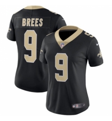 Women's Nike New Orleans Saints #9 Drew Brees Black Team Color Vapor Untouchable Limited Player NFL Jersey