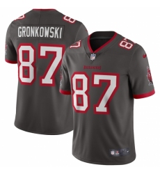 Men's Tampa Bay Buccaneers #87 Rob Gronkowski Nike Pewter Alternate Vapor Limited Jersey