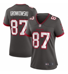 Women's Tampa Bay Buccaneers #87 Rob Gronkowski Nike Pewter Alternate Game Jersey