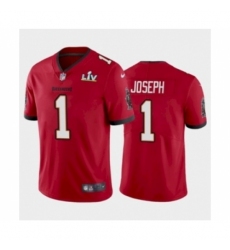 Men's Tampa Bay Buccaneers #1 Greg Joseph Red Super Bowl LV Jersey
