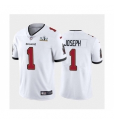 Men's Tampa Bay Buccaneers #1 Greg Joseph White Super Bowl LV white Jersey