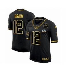 Men's Tampa Bay Buccaneers #12 Black Super Bowl LV Jersey Salute To Service