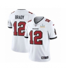 Men's Tampa Bay Buccaneers #12 White Jersey 2021 Super Bowl LV