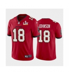 Men's Tampa Bay Buccaneers #18 Tampa Bay Buccaneers Tyler Johnson Red 2021 Super Bowl LV Jersey