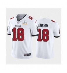 Men's  Tampa Bay Buccaneers #18 Tyler Johnson White 2021 Super Bowl LV Jersey