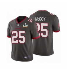 Men's Tampa Bay Buccaneers #25 LeSean McCoy Pewter 2021 Super Bowl LV Jersey