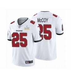 Men's Tampa Bay Buccaneers #25 LeSean McCoy White 2021 Super Bowl LV Jersey