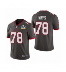 Men's  Tampa Bay Buccaneers #78 Tristan Wirfs Pewter Super Bowl LV Jersey