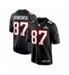 Men's Tampa Bay Buccaneers #87 Black Super Bowl LV Jersey Bound Game