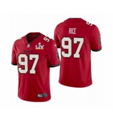 Men's  Tampa Bay Buccaneers #97 Simeon Rice Red 2021 Super Bowl LV Jersey