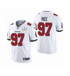 Men's  Tampa Bay Buccaneers #97 Simeon Rice White 2021 Super Bowl LV Jersey