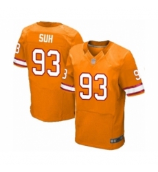 Men's Tampa Bay Buccaneers #93 Ndamukong Suh Elite Orange Glaze Alternate Football Jersey