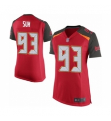 Women's Tampa Bay Buccaneers #93 Ndamukong Suh Game Red Team Color Football Jersey