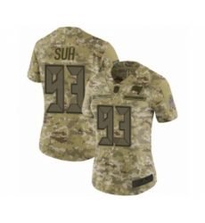 Women's Tampa Bay Buccaneers #93 Ndamukong Suh Limited Camo 2018 Salute to Service Football Jersey