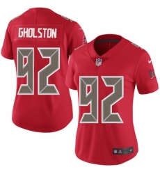 Women's Nike Tampa Bay Buccaneers #92 William Gholston Limited Red Rush Vapor Untouchable NFL Jersey