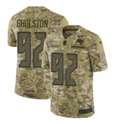 Youth Nike Tampa Bay Buccaneers #92 William Gholston Limited Camo 2018 Salute to Service NFL Jersey