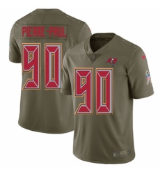 Men's Nike Tampa Bay Buccaneers #90 Jason Pierre-Paul Limited Olive 2017 Salute to Service NFL Jersey