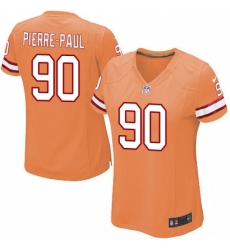 Women's Nike Tampa Bay Buccaneers #90 Jason Pierre-Paul Limited Orange Glaze Alternate NFL Jersey