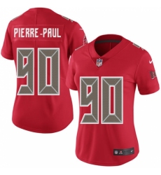 Women's Nike Tampa Bay Buccaneers #90 Jason Pierre-Paul Limited Red Rush Vapor Untouchable NFL Jersey