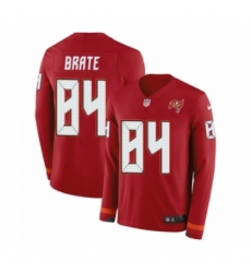 Men's Nike Tampa Bay Buccaneers #84 Cameron Brate Limited Red Therma Long Sleeve NFL Jersey