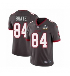 Men's Tampa Bay Buccaneers #84  Cameron Brate Pewter 2021 Super Bowl LV Jersey