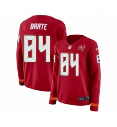 Women's Nike Tampa Bay Buccaneers #84 Cameron Brate Limited Red Therma Long Sleeve NFL Jersey