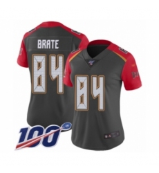Women's Tampa Bay Buccaneers #84 Cameron Brate Limited Gray Inverted Legend 100th Season Football Jersey