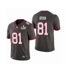 Men's Tampa Bay Buccaneers #81 Antonio Brown Pewter 2021 Super Bowl LV Jersey