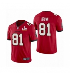 Men's Tampa Bay Buccaneers #81 Antonio Brown Red 2021 Super Bowl LV Jersey