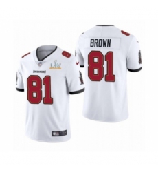 Men's Tampa Bay Buccaneers #81 Antonio Brown White 2021 Super Bowl LV Jersey