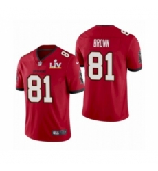 Youth Tampa Bay Buccaneers #81 Antonio Brown Red 2021 Super Bowl LV Jersey