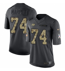 Men's Nike Tampa Bay Buccaneers #74 Ali Marpet Limited Black 2016 Salute to Service NFL Jersey