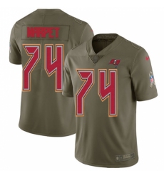 Men's Nike Tampa Bay Buccaneers #74 Ali Marpet Limited Olive 2017 Salute to Service NFL Jersey