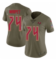 Women's Nike Tampa Bay Buccaneers #74 Ali Marpet Limited Olive 2017 Salute to Service NFL Jersey