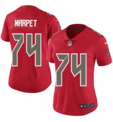 Women's Nike Tampa Bay Buccaneers #74 Ali Marpet Limited Red Rush Vapor Untouchable NFL Jersey
