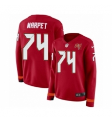 Women's Nike Tampa Bay Buccaneers #74 Ali Marpet Limited Red Therma Long Sleeve NFL Jersey