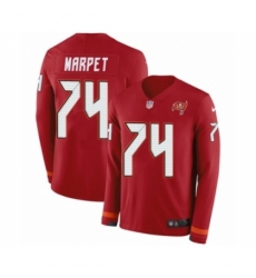 Youth Nike Tampa Bay Buccaneers #74 Ali Marpet Limited Red Therma Long Sleeve NFL Jersey