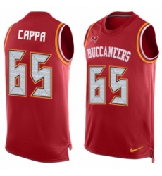 Men's Nike Tampa Bay Buccaneers #65 Alex Cappa Limited Red Player Name & Number Tank Top NFL Jersey