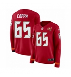 Women's Nike Tampa Bay Buccaneers #65 Alex Cappa Limited Red Therma Long Sleeve NFL Jersey