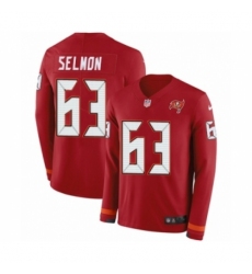 Men's Nike Tampa Bay Buccaneers #63 Lee Roy Selmon Limited Red Therma Long Sleeve NFL Jersey