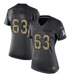 Women's Nike Tampa Bay Buccaneers #63 Lee Roy Selmon Limited Black 2016 Salute to Service NFL Jersey