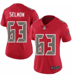Women's Nike Tampa Bay Buccaneers #63 Lee Roy Selmon Limited Red Rush Vapor Untouchable NFL Jersey