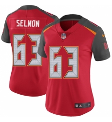 Women's Nike Tampa Bay Buccaneers #63 Lee Roy Selmon Red Team Color Vapor Untouchable Limited Player NFL Jersey