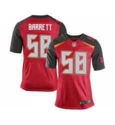 Men's Tampa Bay Buccaneers #58 Shaquil Barrett Elite Red Team Color Football Jersey