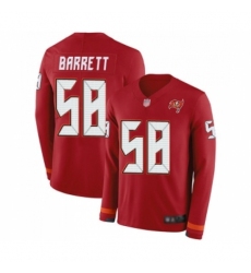 Men's Tampa Bay Buccaneers #58 Shaquil Barrett Limited Red Therma Long Sleeve Football Jersey