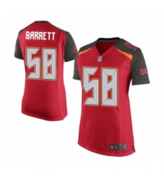 Women's Tampa Bay Buccaneers #58 Shaquil Barrett Game Red Team Color Football Jersey